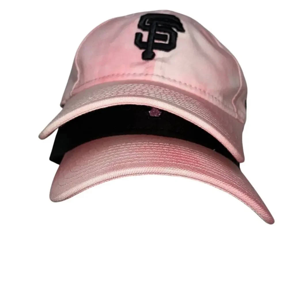 New Era SF Giants Mother's Day 39THIRTY Flex Hat Glitter Pink Black Tie Dye Brim